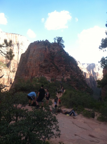 Way too busy up here on Angels landing.