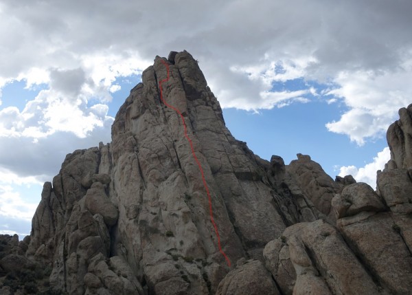 South Spring Arete, 5.9, 1.5 pitches or perhaps one full 60 M pitch