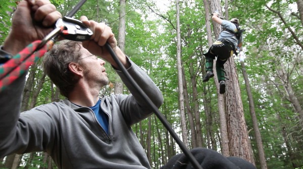 Sean, lowering Enock while training