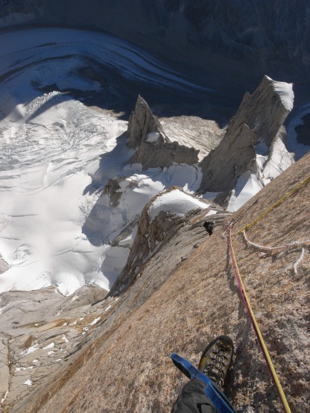 Blank slab on the infamous bolt traverse.