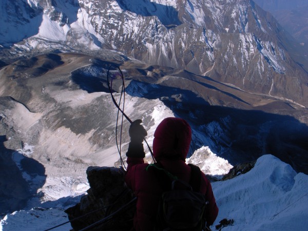 Rappelling in the morning.