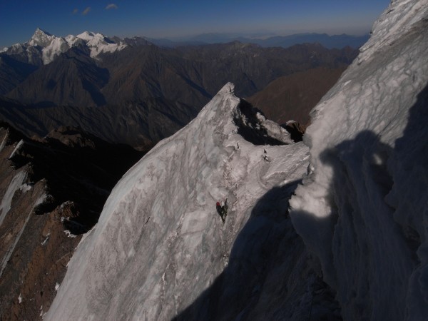 Icy ridge.