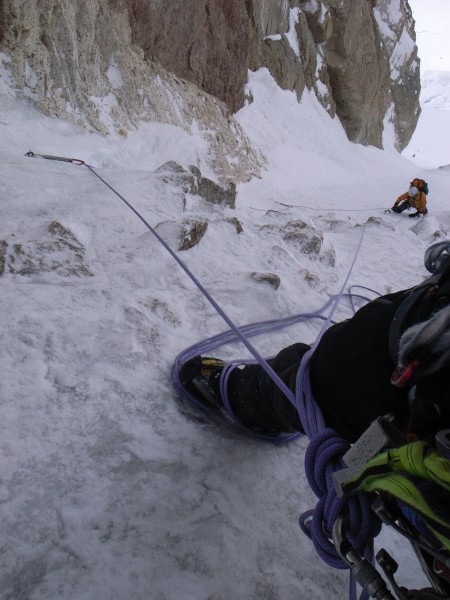 Icy couloir.