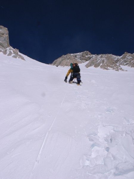 Snow slope above Big Bertha glacier.