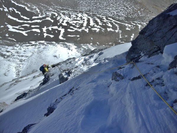 Yamagishi coming up onto one of the snow bands