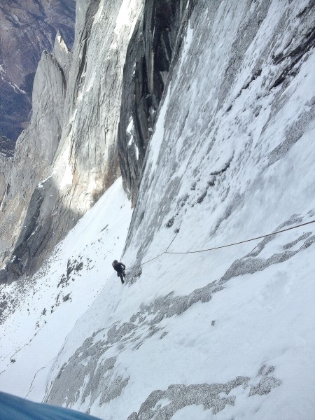 beautiful big pitches of pristine granite and thin but solid snow.