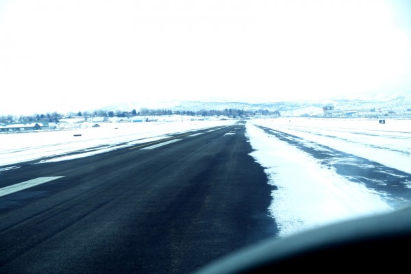 Elko Runway. Enough room to land with no exit until the very end.