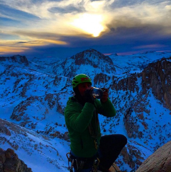 Jeremy Collins having a pint near the summit of the Incredible Hulk. W...