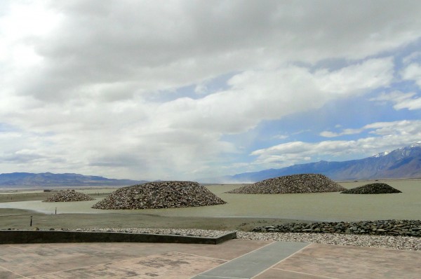 Dozen or so artificial hills build around the structure.