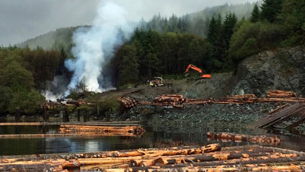 1.4 a logging camp on the east side of nootka island.