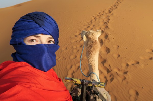 Camel riding was a success! Also taking a selfie while riding a camel ...