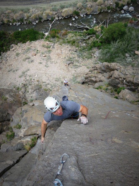 W.L. on the excitingly exposed final arete.