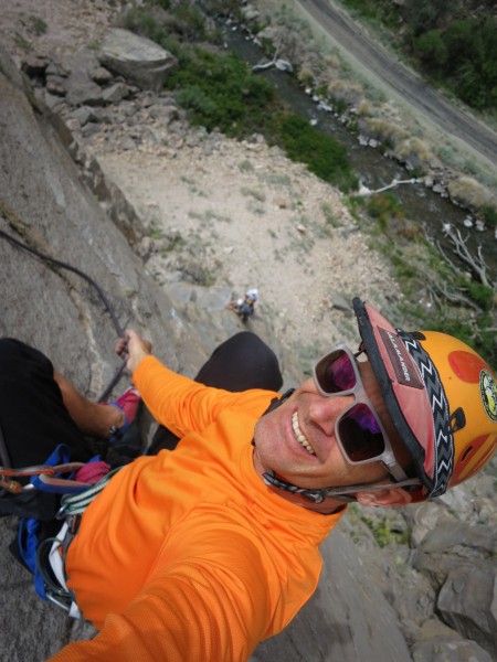 MisterT selfie from the top of the second pitch with MisterE & W.L. be...