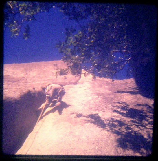Lou Dawson higher up on Stone Groove, fall 1973