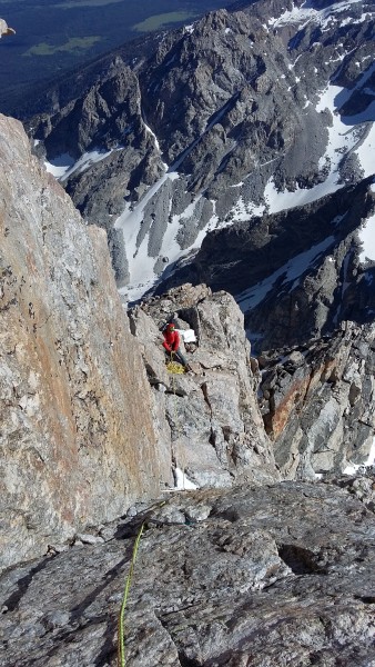 Looking down the V pitch.