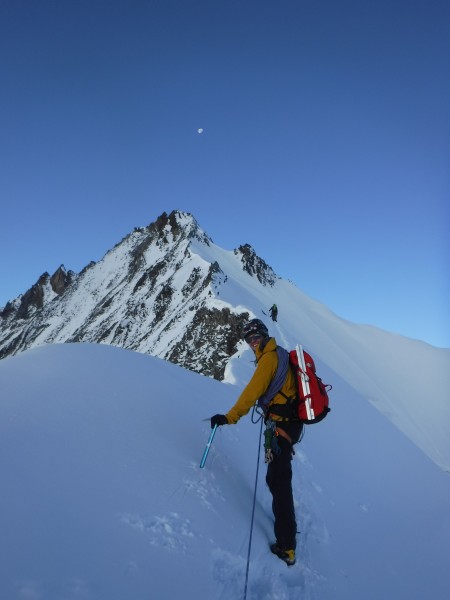 the route and the summit in the background