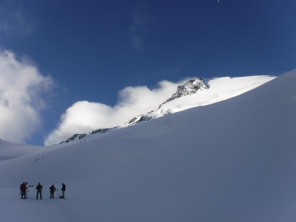 a very proud summit looms in the distance