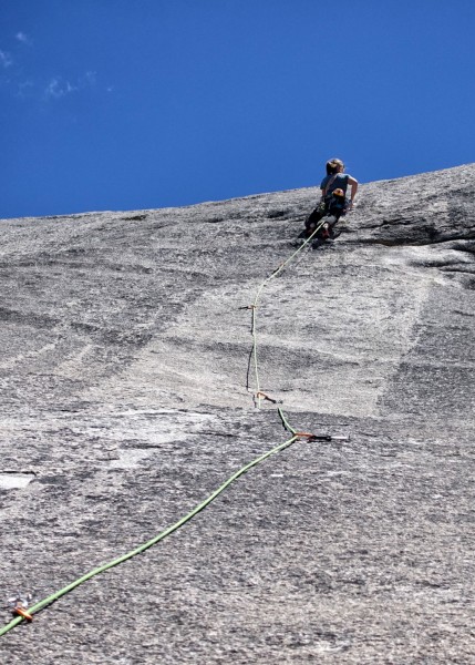 Belyn Grant on second ascent of Ice House Roof &#40;first pitch, that ...