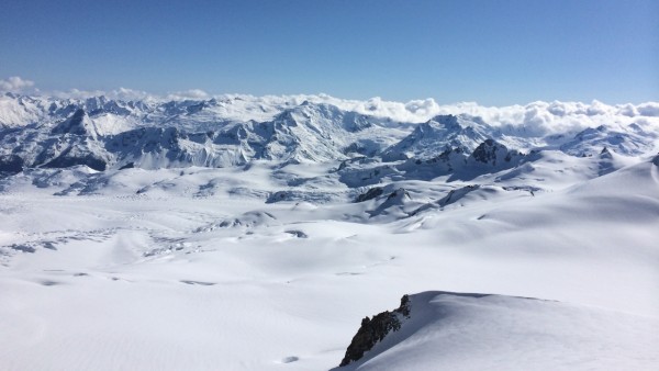 3.5 looking over the ridge onto the glaciated ocean that is the coast ...