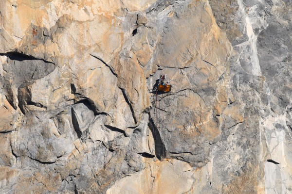 Ryan and I organizing the belay on pitch-12.