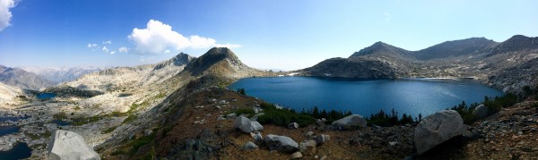 Tunemah Lake on the right and looking down the Goddard Creek Canyon on...