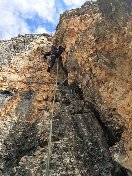 Mike on the final corner, another pitch, then scrambling to the Ringba...