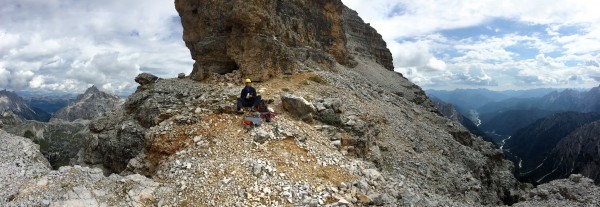 Mike on the Ringband at the junction of the North and South faces. Not...