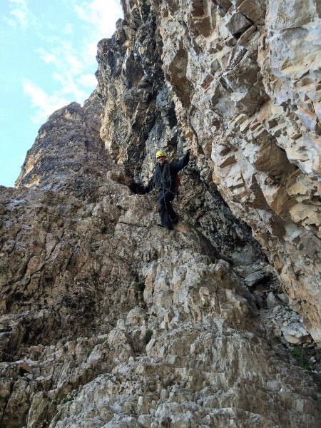 Mike scrambling the last section.