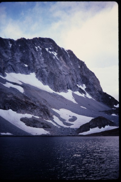 The approximately 2,000 ft high north face of Capital Peak.  Our route...