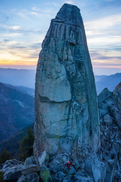 Chaz at the base of the Fang. And westside sunset.. oh yeah