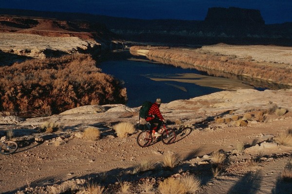 Steve on the White Rim trail very near where we camped on the second d...