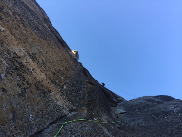 Todd finishing the 7th Pitch above the Strange Dihedral as the last of...