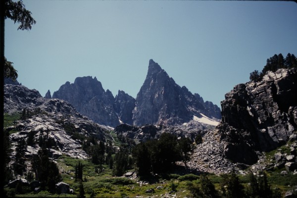 An August day, a cloudless sky, a pointy peak, priceless.