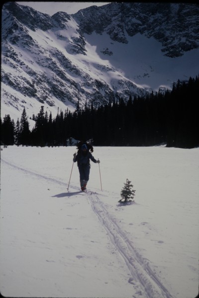 John high up in Huerfano Creek with a portion of the northeast ridge i...