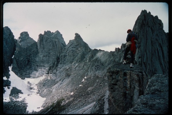 Scrambling and romping along the ridge.