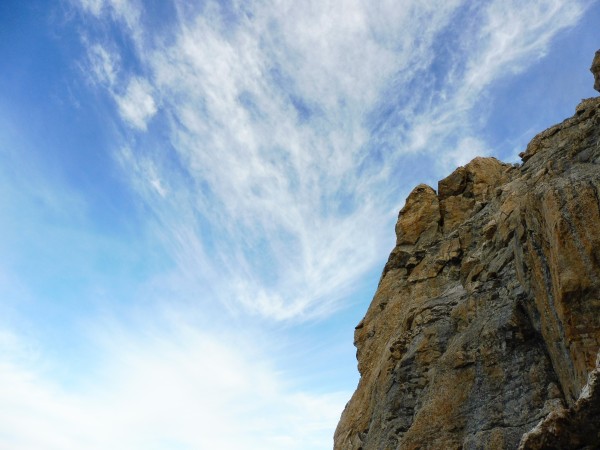 Walls above the O-S gully