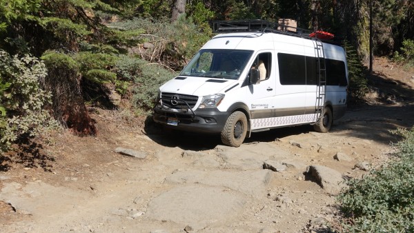 How to scratch the side of your sprinter.  The Shuteye Pass road up to...