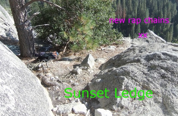 new rap anchor on Sunset Ledge &#40;top of Serenity out of view to right&#41;.
