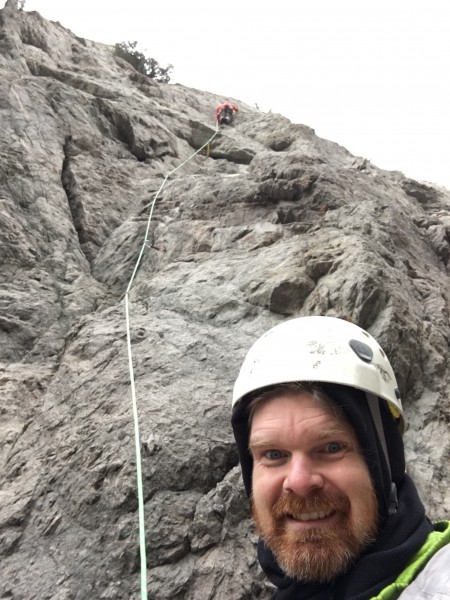 Attentive belay! &#40;I was going by feel&#41;