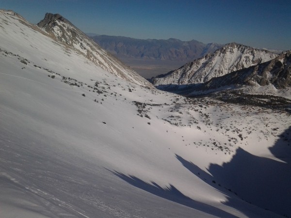 Looking down towards 395