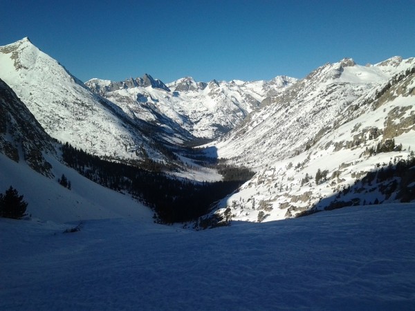 Looking down Palisade Creek