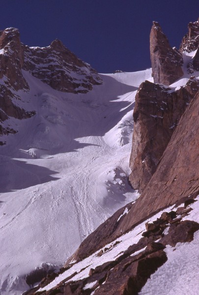 The "great couloir" on Lobsang Peak