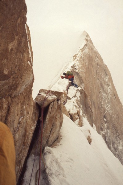 Lowe setting up first rappel