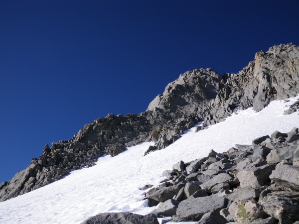 Start of the Swiss Arete, from near Glacier Notch