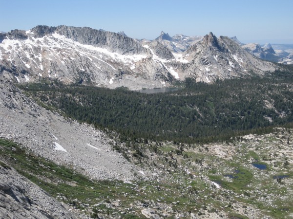 Young Lakes, from west ridge of conness