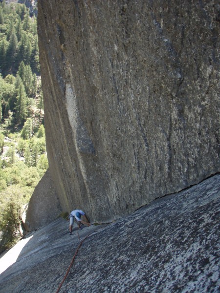 Almost to the belay, not a great climb for an already tweaked back.