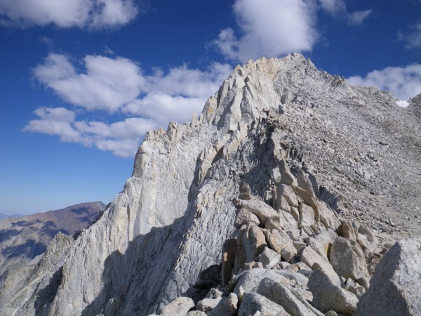North Arete in profile, from the ridge