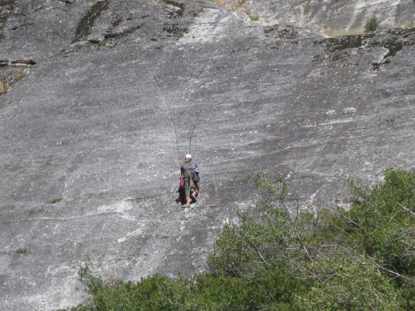 Climber on 1st pitch.