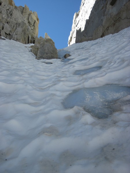 Icy patch on North Peak - 8/3/10
