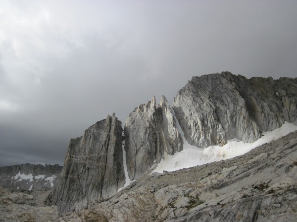 North Peak with its 3 couloirs - 9/8/10